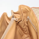 CELINE Macadam Canvas Hand Bag PVC Beige Gold Auth 190386-21