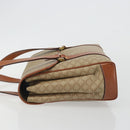 CELINE Macadam Canvas Hand Bag PVC Beige Gold Auth 190386-4
