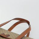 CELINE Macadam Canvas Hand Bag PVC Beige Gold Auth 190386-8