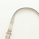 PRADA Hand Bag Vittero Dino Leather 2way White Gold Auth 190387V-18