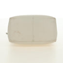 PRADA Hand Bag Vittero Dino Leather 2way White Gold Auth 190387V-9