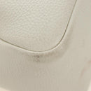 PRADA Hand Bag Vittero Dino Leather 2way White Gold Auth 190387V-20