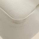 PRADA Hand Bag Vittero Dino Leather 2way White Gold Auth 190387V-21