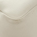 PRADA Hand Bag Vittero Dino Leather 2way White Gold Auth 190387V-22