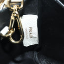 PRADA Hand Bag Vittero Dino Leather 2way White Gold Auth 190387V-26