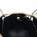 PRADA Hand Bag Vittero Dino Leather 2way White Gold Auth 190387V-27