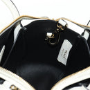 PRADA Hand Bag Vittero Dino Leather 2way White Gold Auth 190387V-28