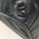 BALENCIAGA The City Hand Bag Leather 2way Black 115748 Auth 190388SAM-16