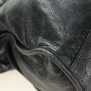 BALENCIAGA The City Hand Bag Leather 2way Black 115748 Auth 190388SAM-18
