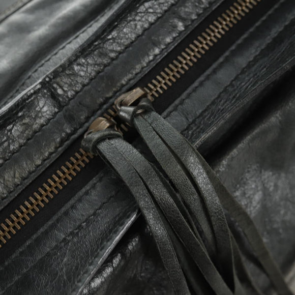BALENCIAGA The City Hand Bag Leather 2way Black 115748 Auth 190388SAM