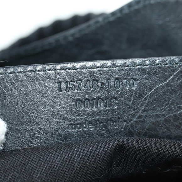 BALENCIAGA The City Hand Bag Leather 2way Black 115748 Auth 190388SAM