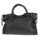 BALENCIAGA The City Hand Bag Leather 2way Black 115748 Auth 190388SAM-2