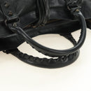 BALENCIAGA The City Hand Bag Leather 2way Black 115748 Auth 190388SAM-8