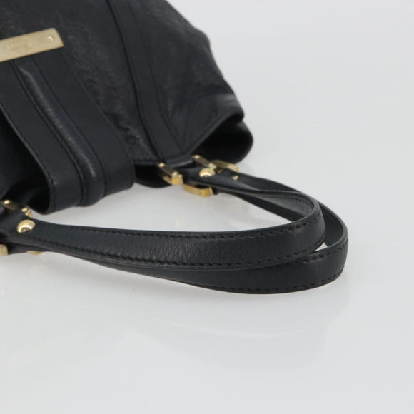 GUCCI GG Canvas Guccissima Tote Bag Leather Black Gold 233607 Auth 190389A