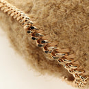 Stella MacCartney Chain Falabella Shoulder Bag Bore 2way Brown Gold Auth 190391V-16
