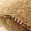 Stella MacCartney Chain Falabella Shoulder Bag Bore 2way Brown Gold Auth 190391V-18