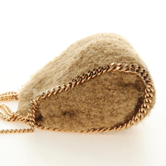 Stella MacCartney Chain Falabella Shoulder Bag Bore 2way Brown Gold Auth 190391V