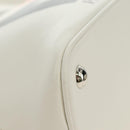 PRADA Hand Bag Leather 2way White Silver Auth 190398SAM-17