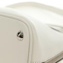 PRADA Hand Bag Leather 2way White Silver Auth 190398SAM-18