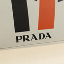 PRADA Hand Bag Leather 2way White Silver Auth 190398SAM-21