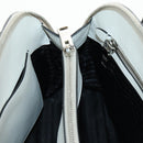 PRADA Hand Bag Leather 2way White Silver Auth 190398SAM-26