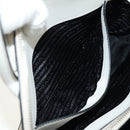 PRADA Hand Bag Leather 2way White Silver Auth 190398SAM-27