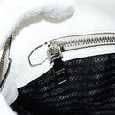 PRADA Hand Bag Leather 2way White Silver Auth 190398SAM-30