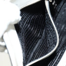 PRADA Hand Bag Leather 2way White Silver Auth 190398SAM-31