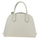 PRADA Hand Bag Leather 2way White Silver Auth 190398SAM-2