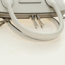 PRADA Hand Bag Leather 2way White Silver Auth 190398SAM-6