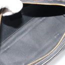 CELINE Macadam Canvas Mini Boston Bag PVC Black Gold Auth 190399A-11