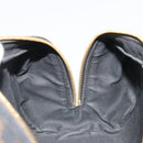 CELINE Macadam Canvas Mini Boston Bag PVC Black Gold Auth 190399A-20