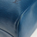 LOUIS VUITTON Epi Keepall 45 Boston Bag Blue M42975 LV Auth 190402V-16