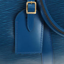 LOUIS VUITTON Epi Keepall 45 Boston Bag Blue M42975 LV Auth 190402V-21