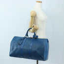 LOUIS VUITTON Epi Keepall 45 Boston Bag Blue M42975 LV Auth 190402V-26