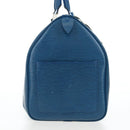 LOUIS VUITTON Epi Keepall 45 Boston Bag Blue M42975 LV Auth 190402V-4