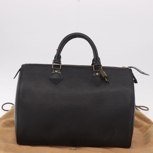 LOUIS VUITTON Epi Speedy 30 Hand Bag Noir Black M43002 LV Auth 190403SAV