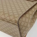 CELINE Macadam Canvas Star Ball Hand Bag PVC 2way Beige Gold Auth 190408A-16