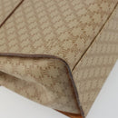 CELINE Macadam Canvas Star Ball Hand Bag PVC 2way Beige Gold Auth 190408A-17