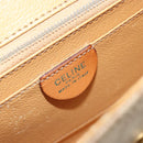 CELINE Macadam Canvas Star Ball Hand Bag PVC 2way Beige Gold Auth 190408A-19