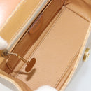 CELINE Macadam Canvas Star Ball Hand Bag PVC 2way Beige Gold Auth 190408A-10
