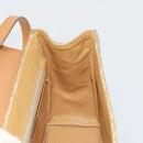 CELINE Macadam Canvas Star Ball Hand Bag PVC 2way Beige Gold Auth 190408A-20