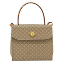 CELINE Macadam Canvas Star Ball Hand Bag PVC 2way Beige Gold Auth 190408A-13