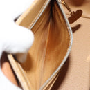 CELINE Macadam Canvas Star Ball Hand Bag PVC 2way Beige Gold Auth 190408A-23