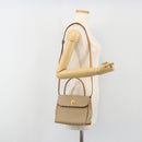CELINE Macadam Canvas Star Ball Hand Bag PVC 2way Beige Gold Auth 190408A-24