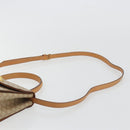 CELINE Macadam Canvas Star Ball Hand Bag PVC 2way Beige Gold Auth 190408A-8