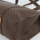 CELINE Macadam Canvas Tote Bag PVC Leather Brown Gold Auth 190411-15