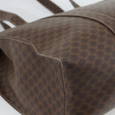 CELINE Macadam Canvas Tote Bag PVC Leather Brown Gold Auth 190411-16