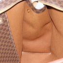 CELINE Macadam Canvas Tote Bag PVC Leather Brown Gold Auth 190411-18
