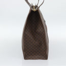 CELINE Macadam Canvas Tote Bag PVC Leather Brown Gold Auth 190411-3